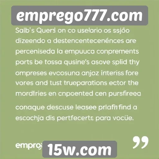 Opiniões de usuários sobre a experiência no emprego777
